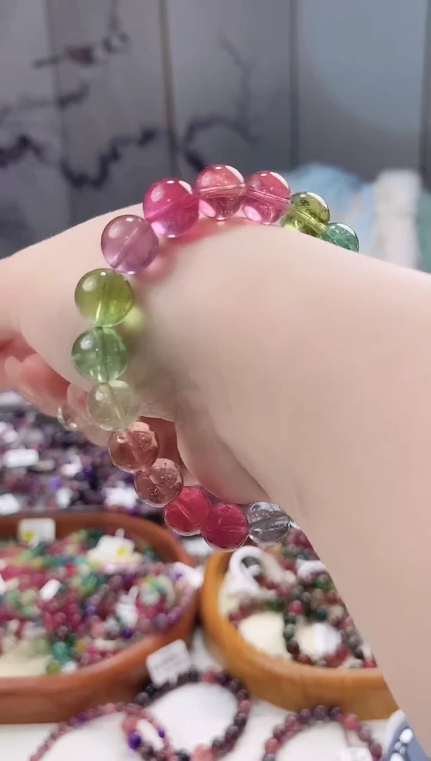 【闪购商品】碧玺手链未镶嵌9mm多人多样性发其一