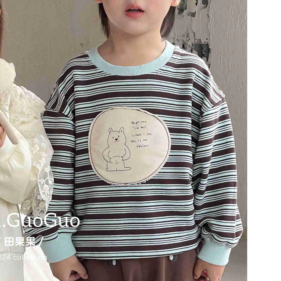 抖店条纹贴布绣卫衣Q1-BM2Q020