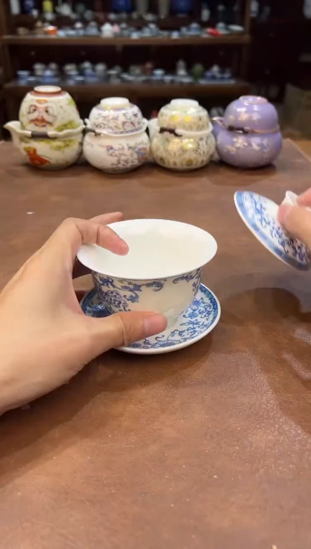 真的很便宜超好看会开片的旅行茶具