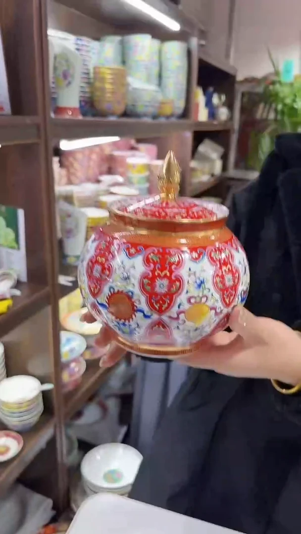 【闪购商品】瓷片茶叶罐储物罐1个景德镇陶瓷