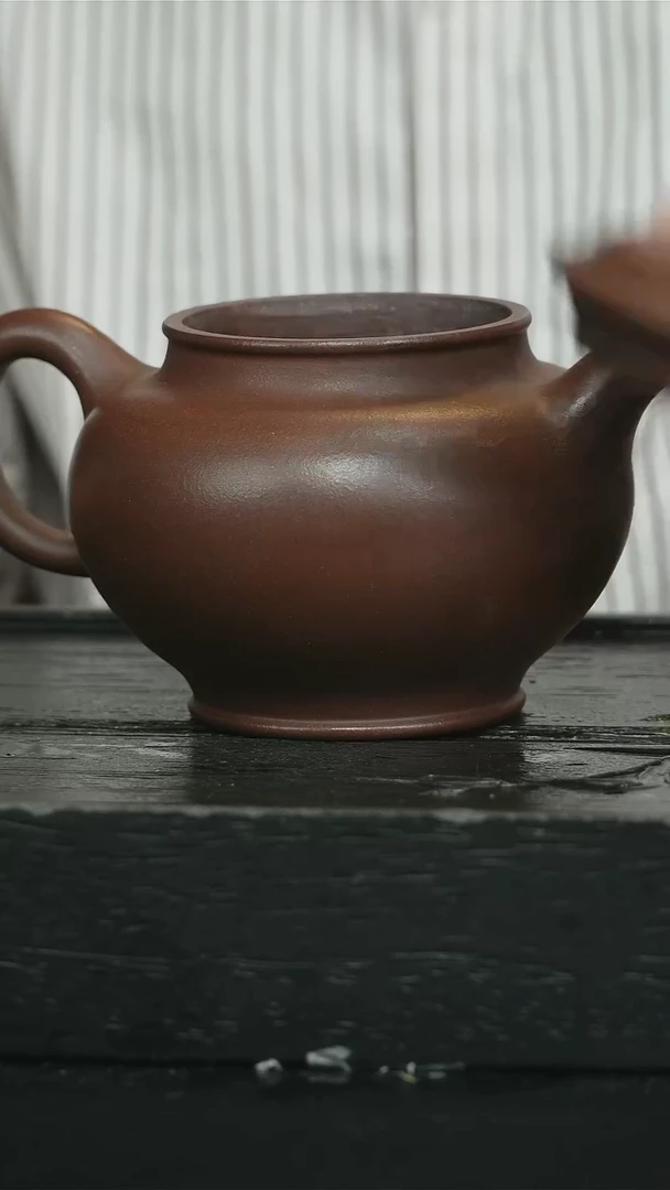 【闪购商品】紫砂茶壶底槽清光素大掇只500cc