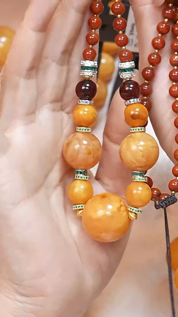 蜜蜡颈饰未镶嵌6505天然蜜蜡珠宝奇石云端妖孽全部保真
