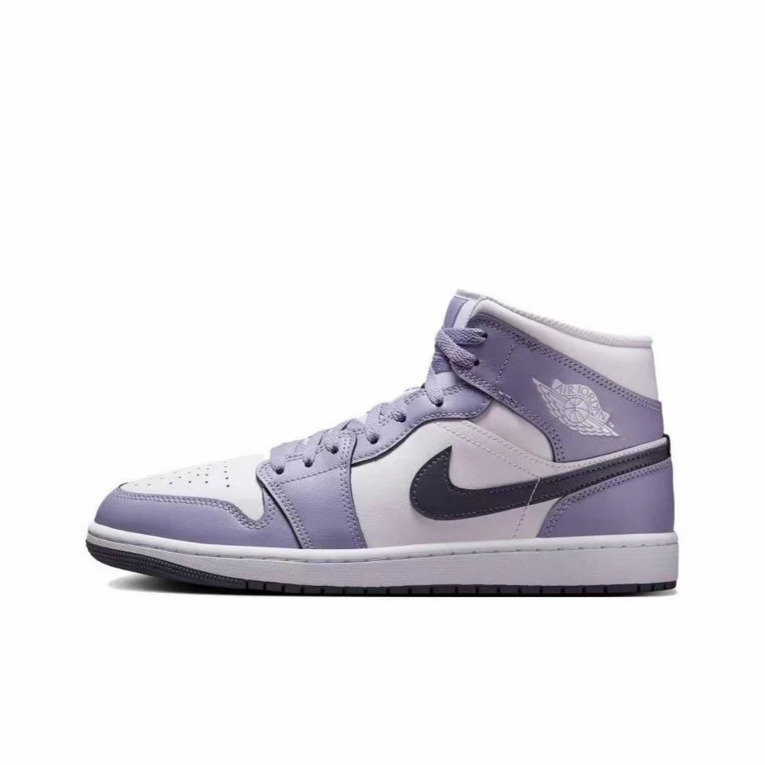 NIKE/耐克Air Jordan1男子白紫中帮潮流休闲板鞋DQ8426-145欧若风