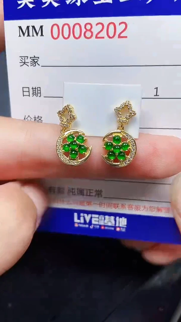 翡翠银S925镶嵌颈饰8202