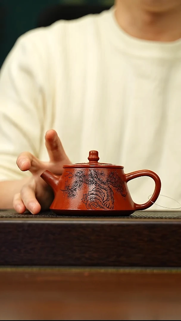 茶壶紫砂宜兴原矿 手工 紫砂壶容量220CC