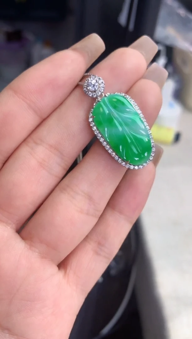 翡翠银S925镶嵌吊坠(不含链)吊坠