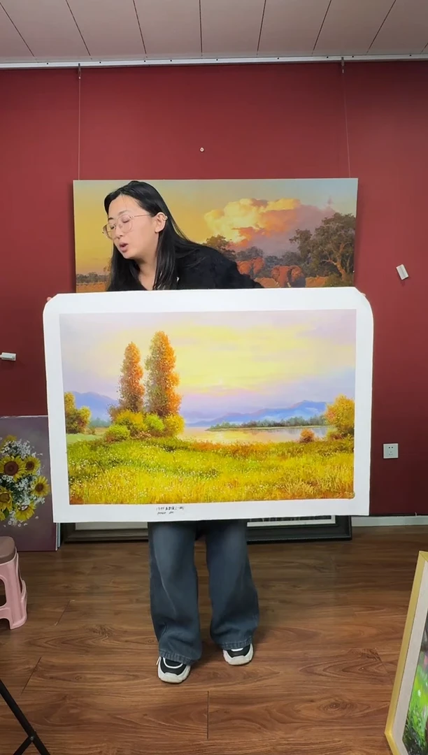 油画【87号】约90*60cm丨朝鲜原创纯手绘孤品油画丨顺丰包邮