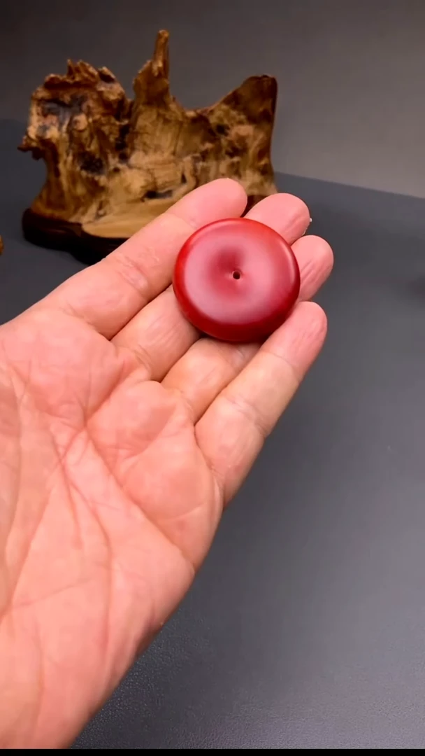 木质粉象 平安扣 挂件吊坠