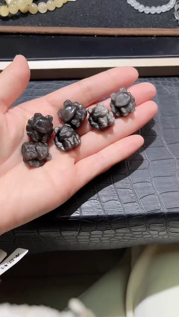 未镶嵌手链水晶57号银曜石炸毛九尾单颗配件