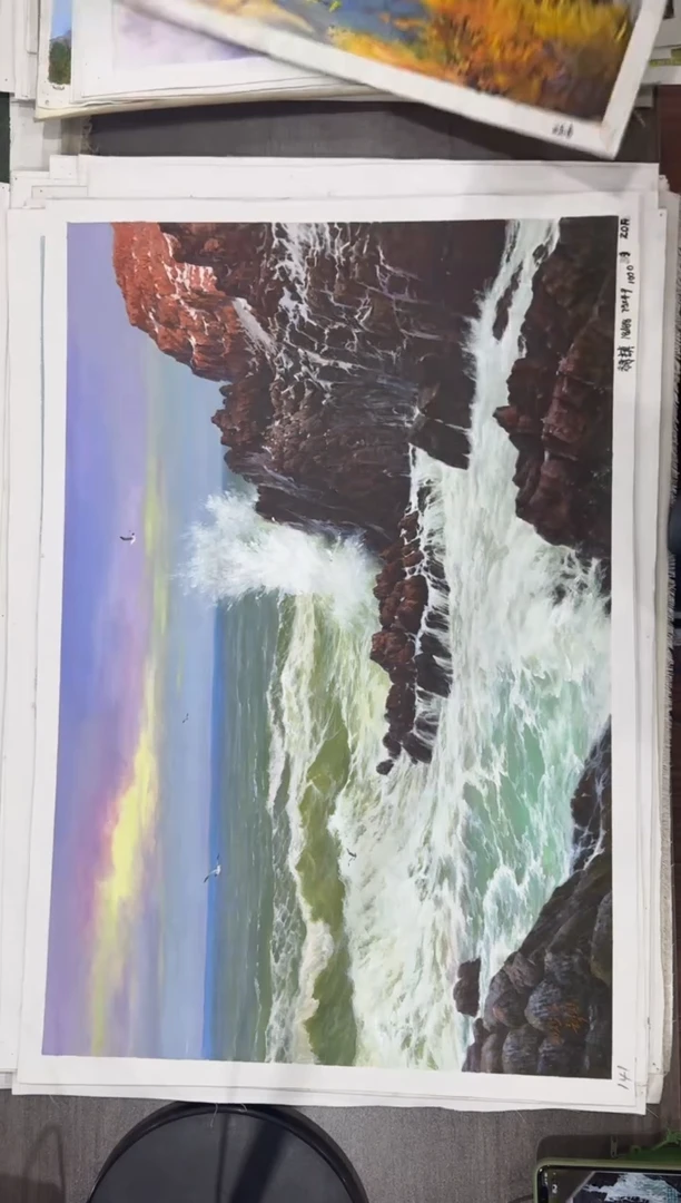 油画【9号】朝鲜原创纯手绘孤品油画丨顺丰包邮