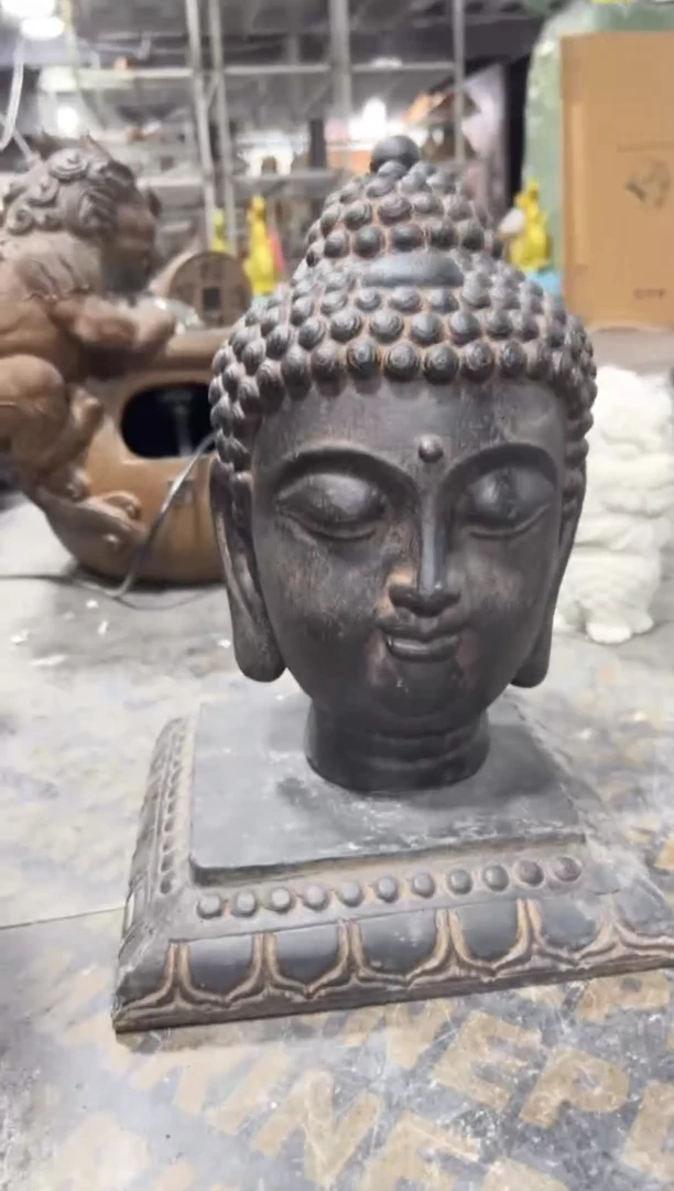 陶土小佛头不带底座