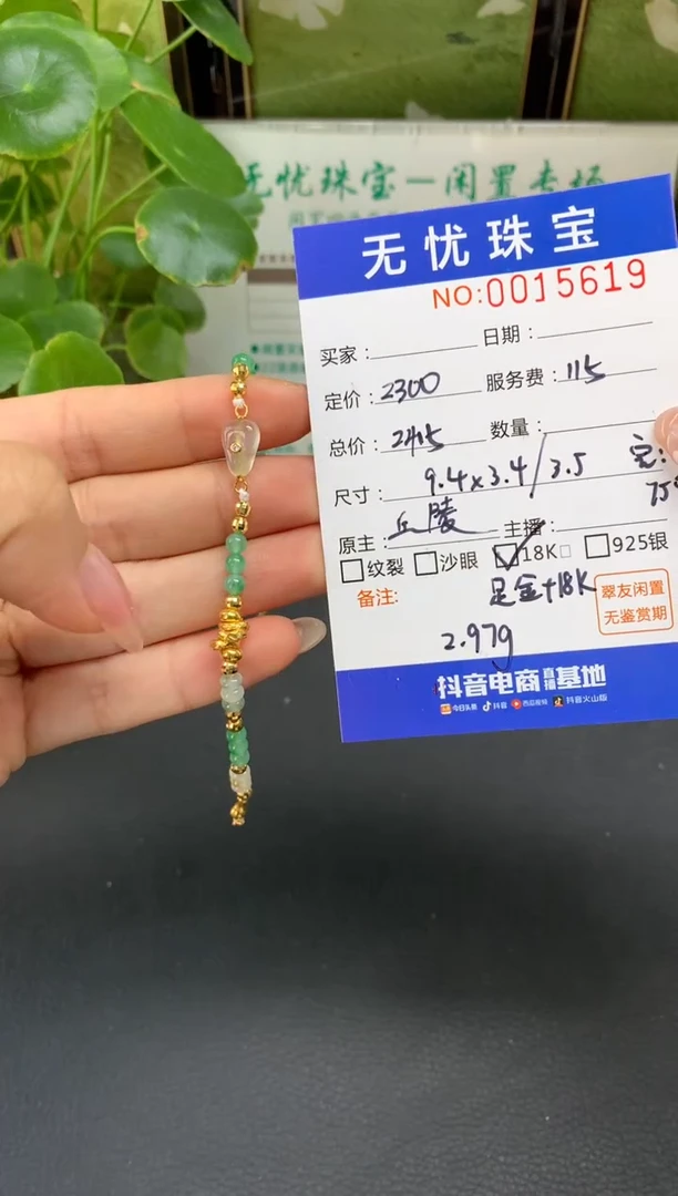 18K金镶嵌定制翡翠A***rE69