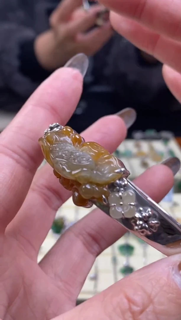 颈饰银S925镶嵌翡翠15912