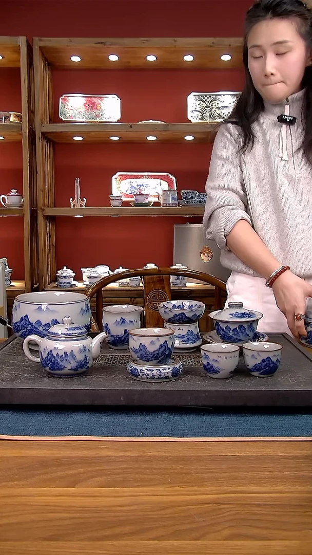简装家用款9件套 老陶泥开片纹陶瓷茶具