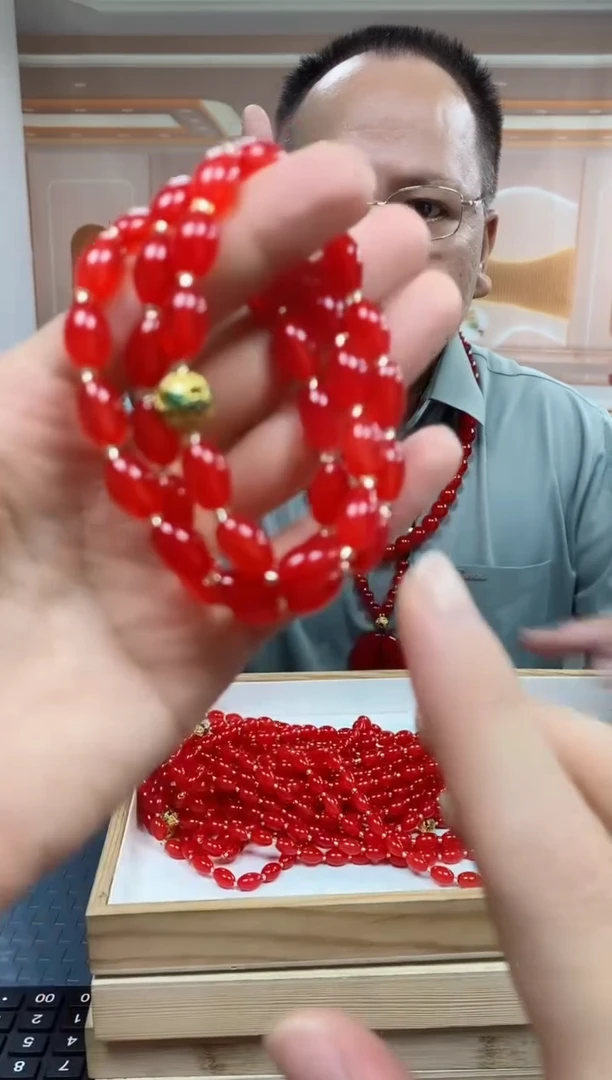 未镶嵌项链玛瑙/玉髓hjt玛瑙项链小米珠