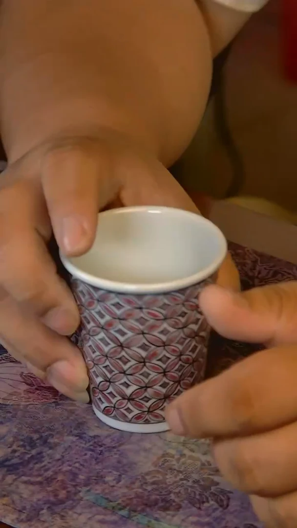 杯手工手绘杯杯很美丽