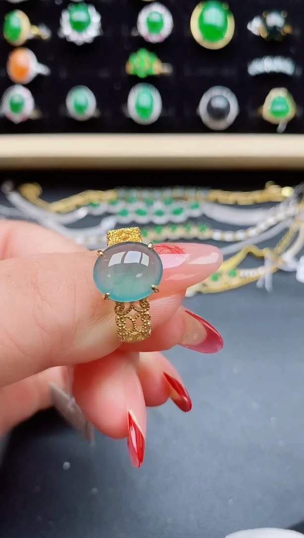 【闪购商品】翡翠戒指银S925镶嵌5080550