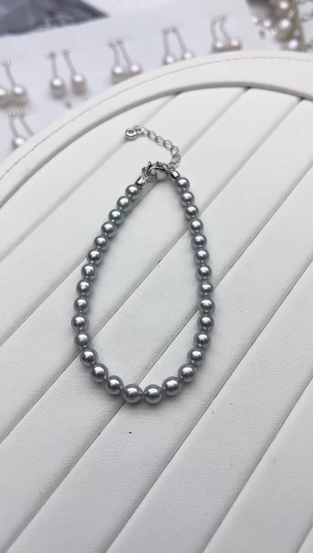 未镶嵌手链淡水珍珠多样性发其一，非无暇