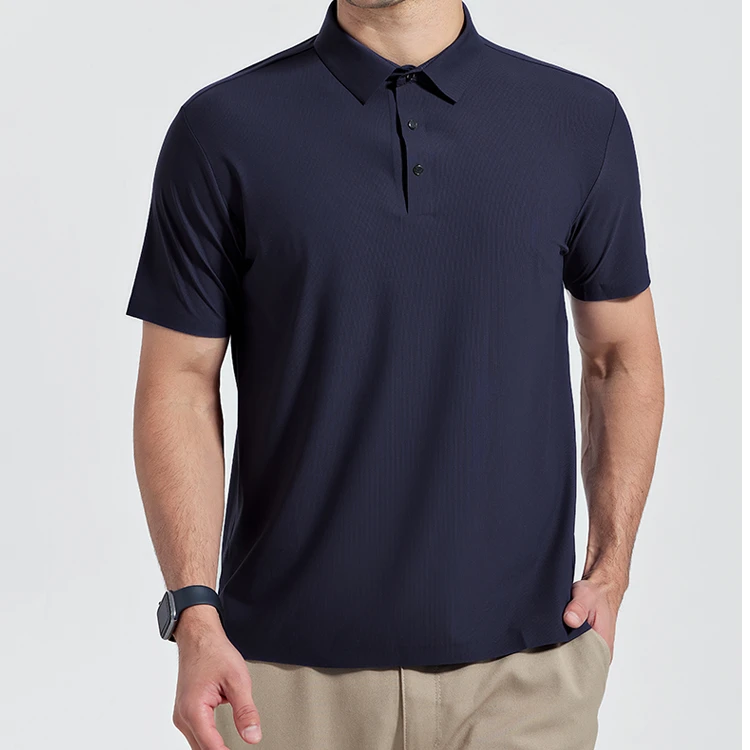 新款户外夏季冰感男士休闲商务锦纶速干polo衫