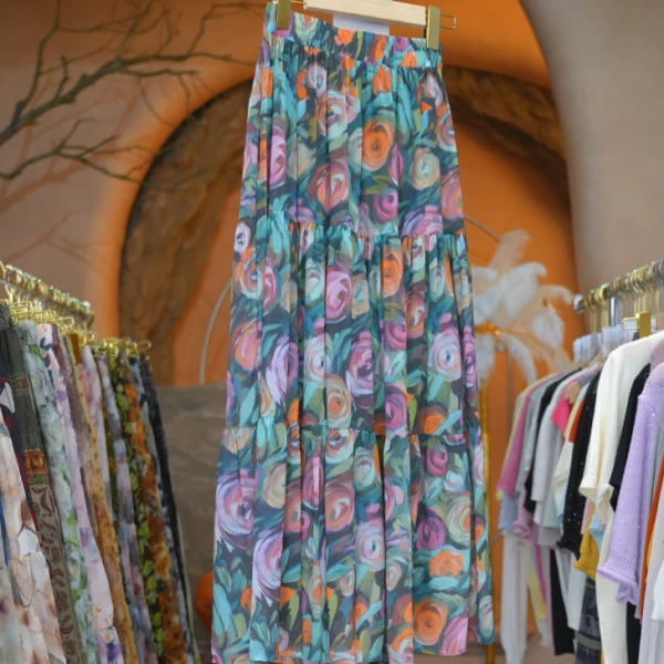 930 夏日风情2025夏季新款气质显瘦小众半身裙显瘦半裙 Y1102