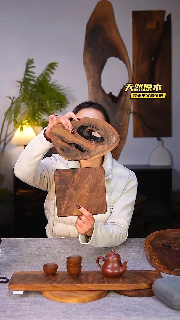 木北美黑胡桃原木.干裂疤结不属于商品质量问题完美主义者慎拍