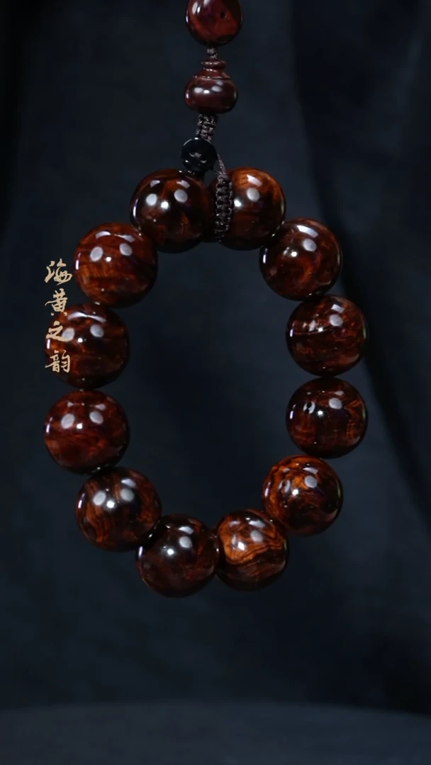 【闪购商品】黄花梨/降香黄檀手串/手链20mm山水龙鳞(多样性,发一)