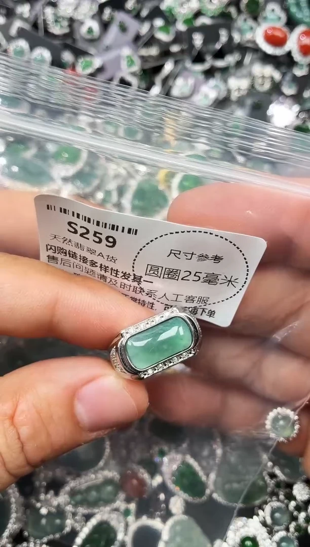 翡翠未镶嵌颈饰S259戒指