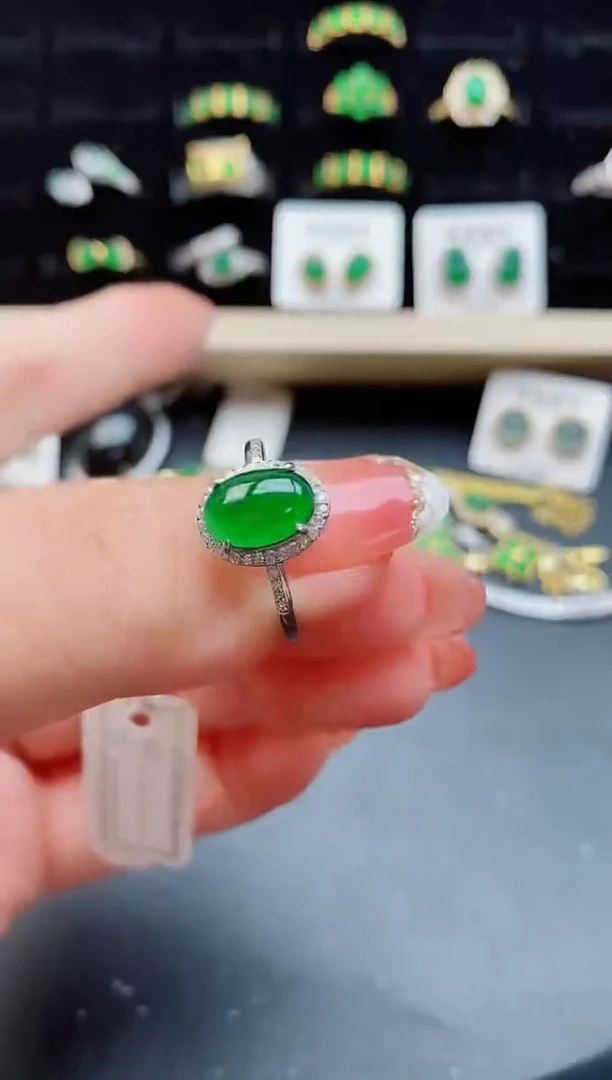 【闪购商品】翡翠戒指银S925镶嵌1211212