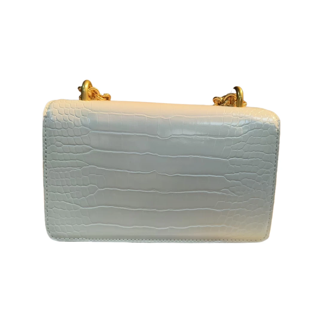 TOLEX2025新款手工时尚手提百搭真皮女包滑白色粉色19cm