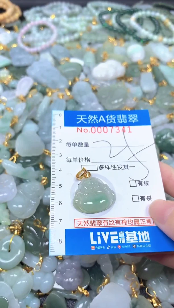 颈饰未镶嵌翡翠净货挂件-7341
