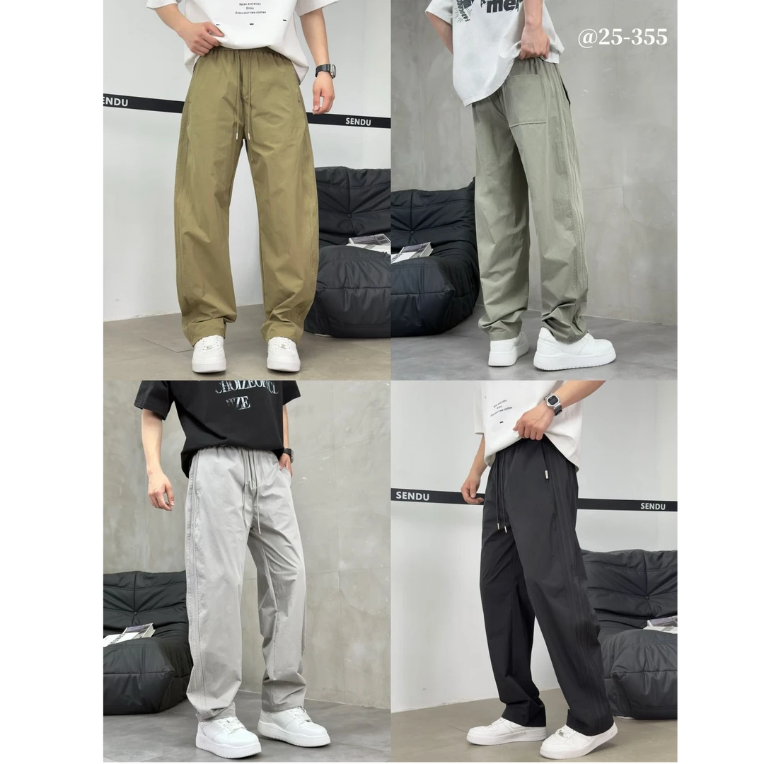 355夏季新款男款时尚休闲户外冰感速干直筒裤