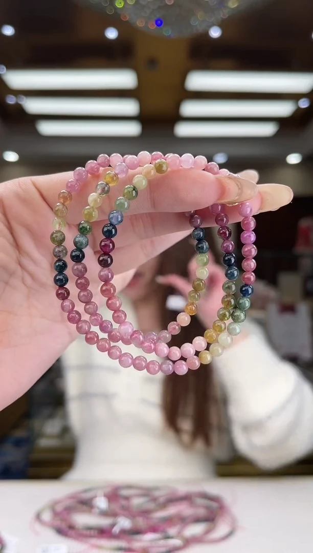 【闪购商品】碧玺/未镶嵌4mm+碧玺多圈多样性发货5