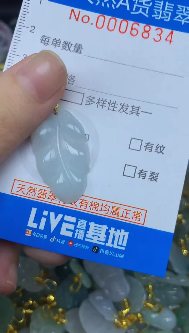 颈饰未镶嵌翡翠净货挂件-6834