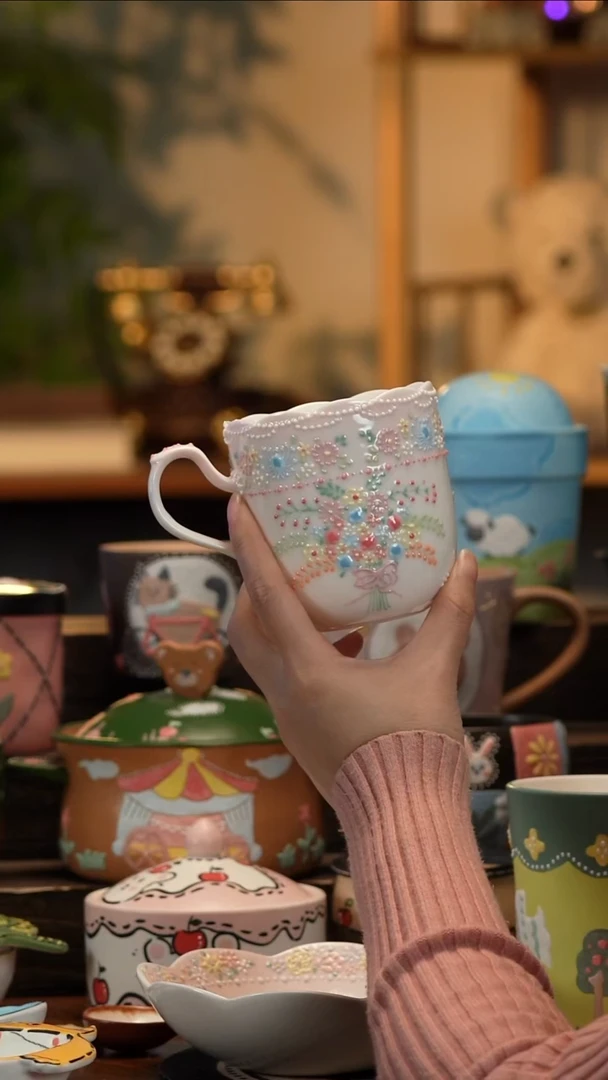 杯子瓷T001景德镇原创手工陶瓷