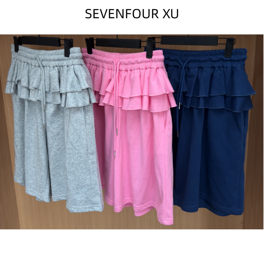 吉吉【天空之境】新款时尚别致松紧腰休闲卫裤#2755 C53