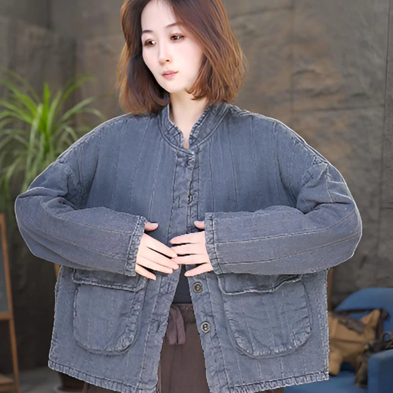 【炒色大口袋棉衣】厚款立领染色保暖不起球棉衣棉服加厚时尚上衣