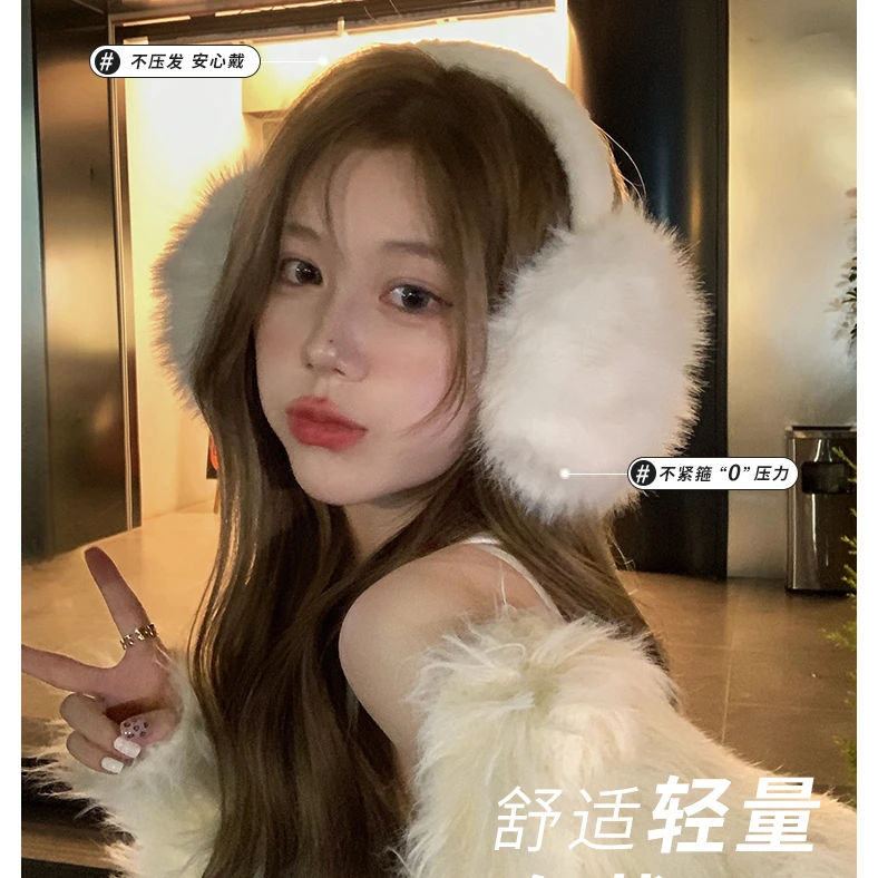 耳套舒适时尚耳包韩版甜美保暖兔耳朵加厚秋冬冬天少女简约防冻