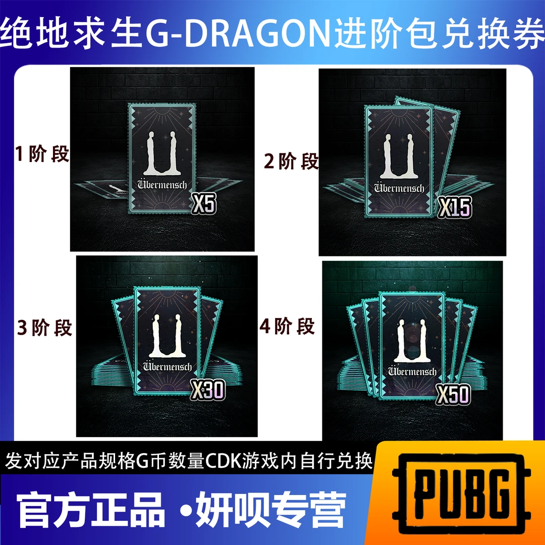 PUBG绝地求生皮肤权志龙升阶包【G币包】 G币包典藏箱CDK兑换码券