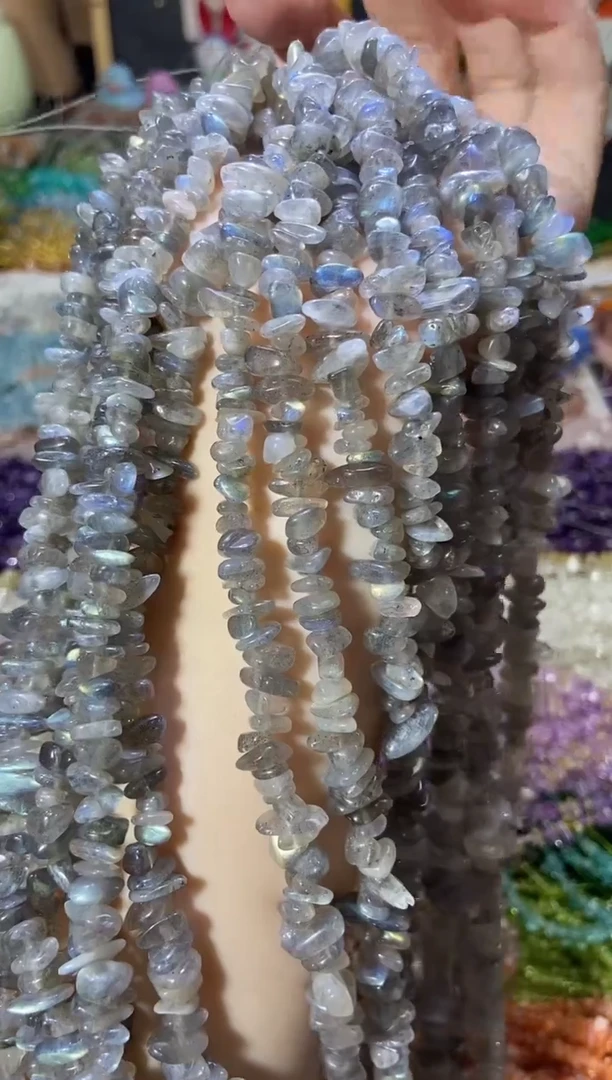 水晶珠宝半成品未镶嵌AA灰月光