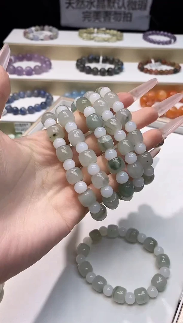 未镶嵌手串水晶天山翠桶珠