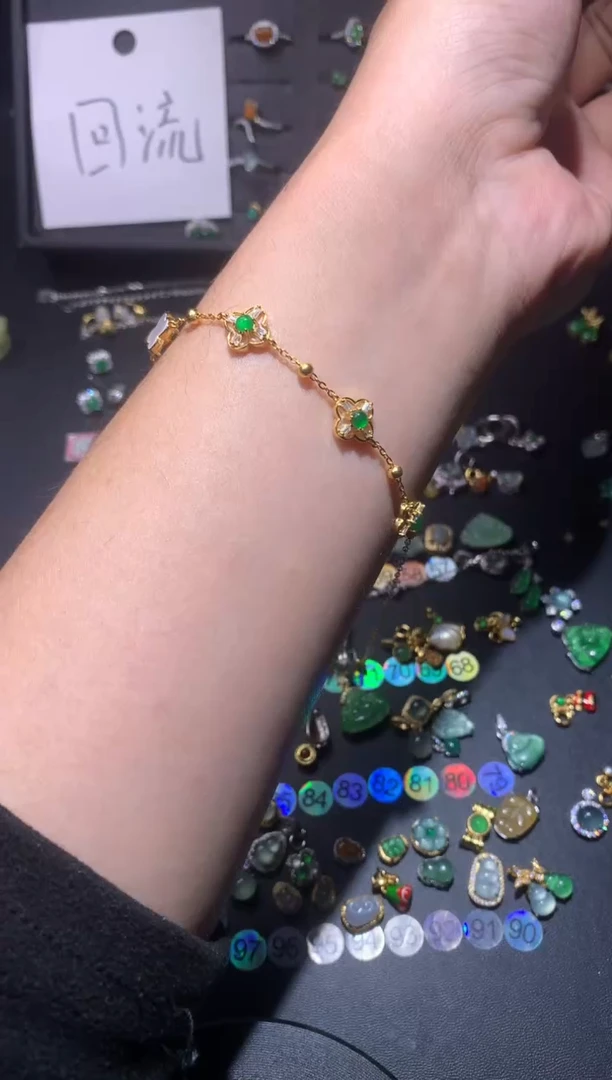 吊坠(不含链)银S925镶嵌翡翠1