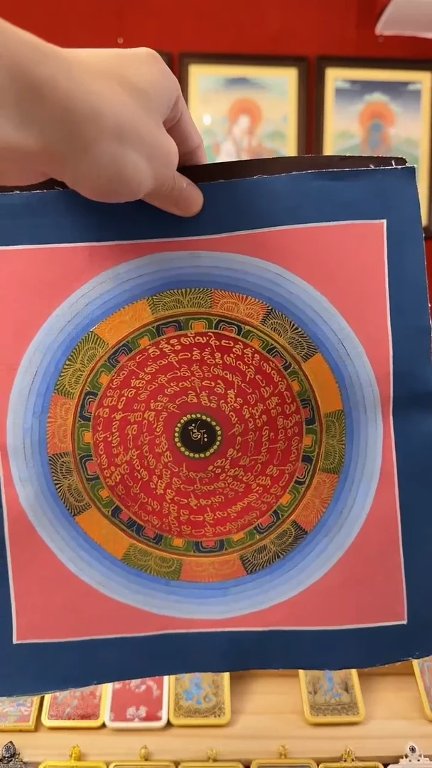 吊坠小房子-热贡纯手绘唐卡【买2送一，颜色随机】