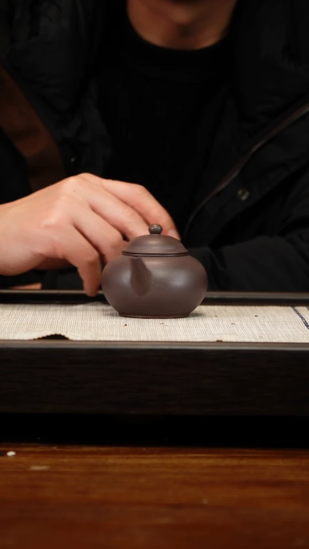 茶壶紫砂四底水平