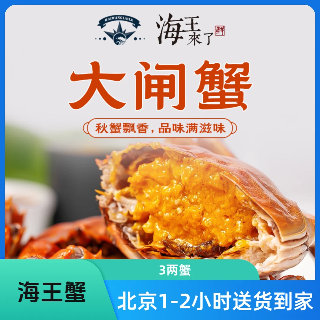 【3-2.7两蟹】太湖鲜活大闸蟹 「海王来了」公母自选 北京店铺专属 送货上门 6只-16只自选A