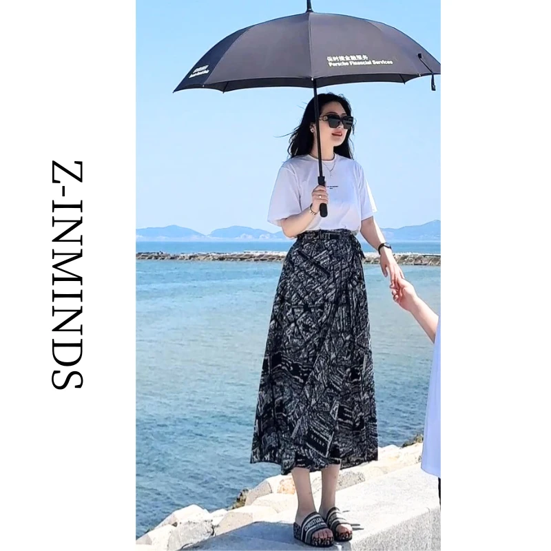 Z-INMINDS 巴黎地图长裙