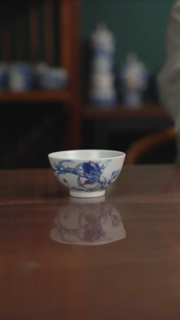空山明月 新斗彩 单翠