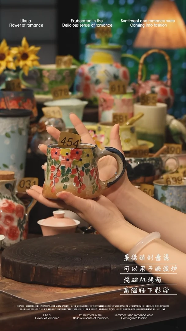 陶瓷454景德镇高温釉下彩手工手绘款式