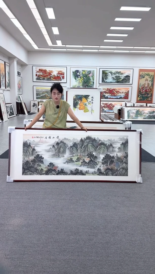 国画手绘 溪山雅居 219*88