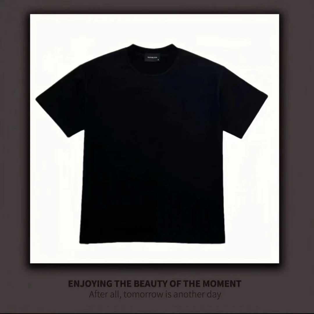 【轻奢男装-烫钻小熊】短袖男女同款重磅宽松T恤-FXCM0033