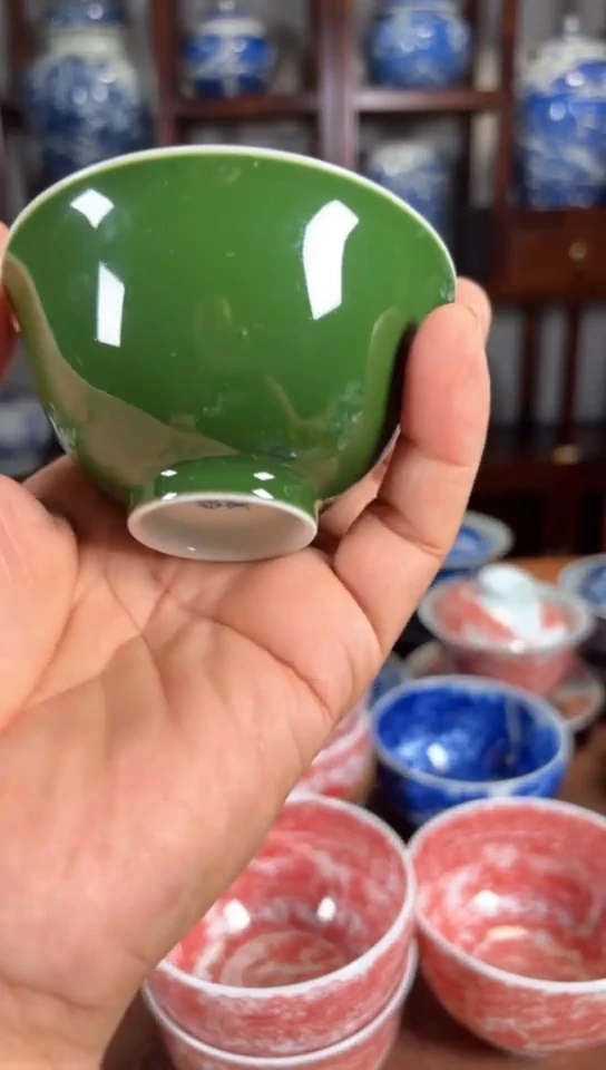 杯五彩瓷器杯子瓷器杯子瑕疵